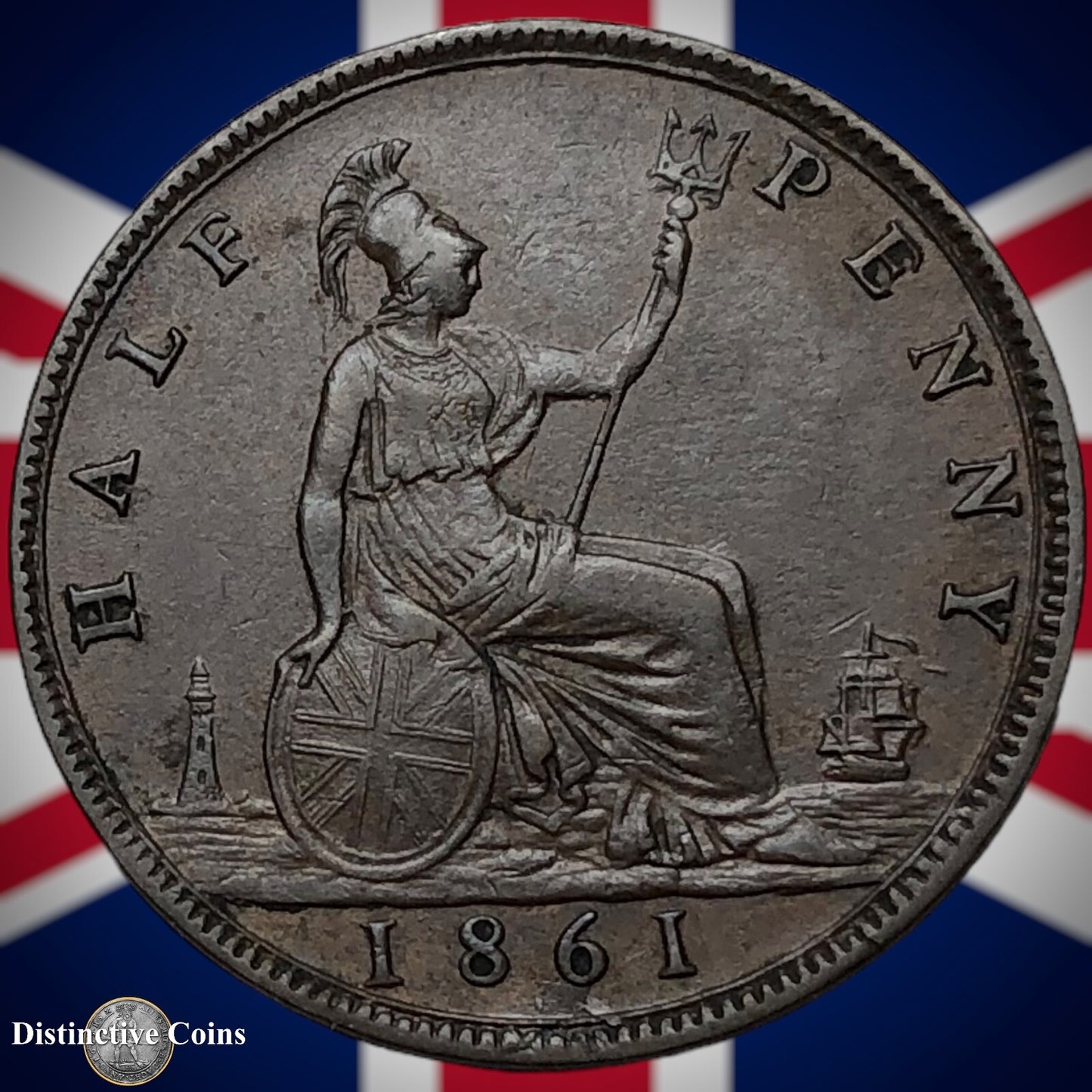 Great Britain 1861 Half Penny 1/2d GB5387
