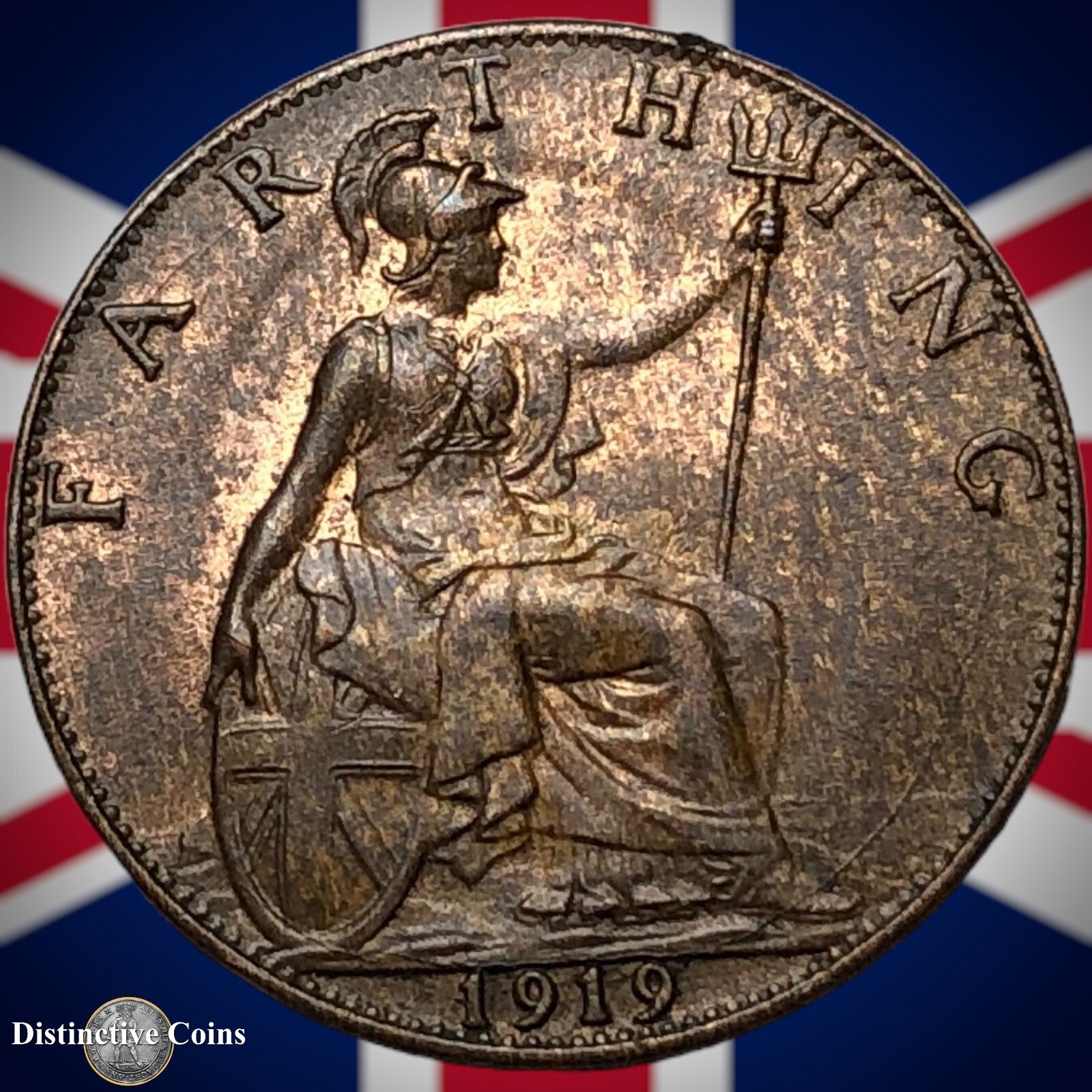 Great Britain 1919 Farthing 1/4d GB4729