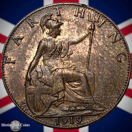 Great Britain 1919 Farthing 1/4d GB4729