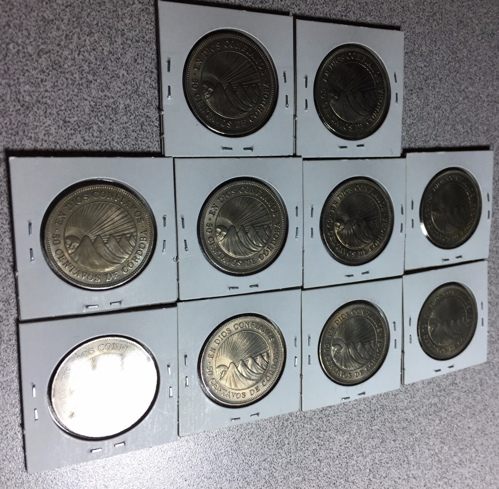 Lot of (10) 1965 NICARAGUA 50 Centavos   #A101 