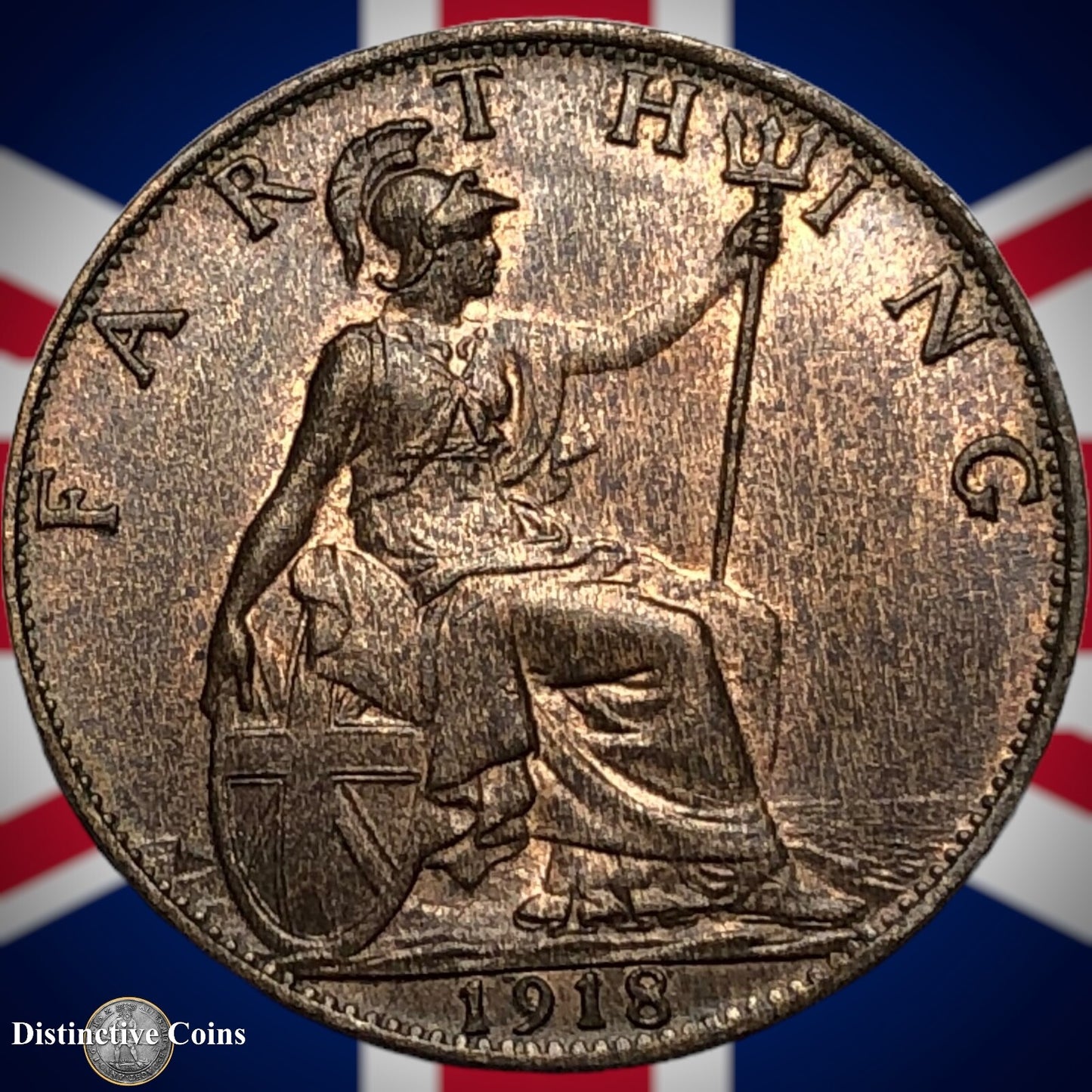 Great Britain 1918 Farthing 1/4d GB4709