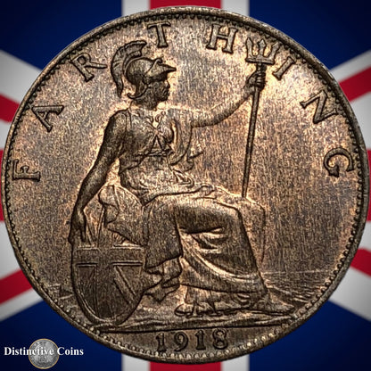Great Britain 1918 Farthing 1/4d GB4709