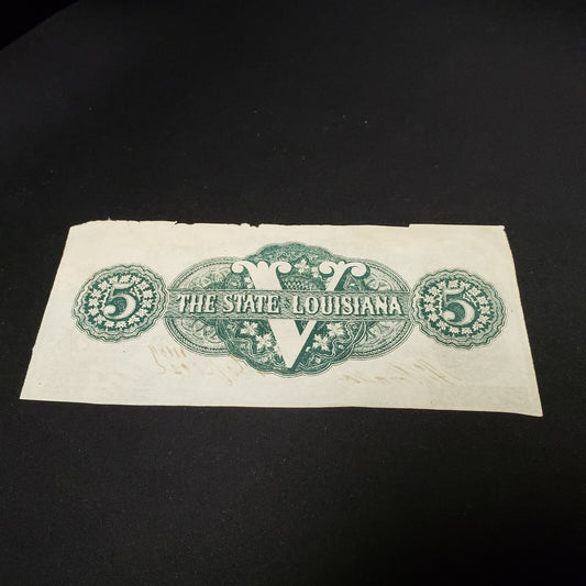 Baton Rouge Louisiana 1862 $5 Lazy 5