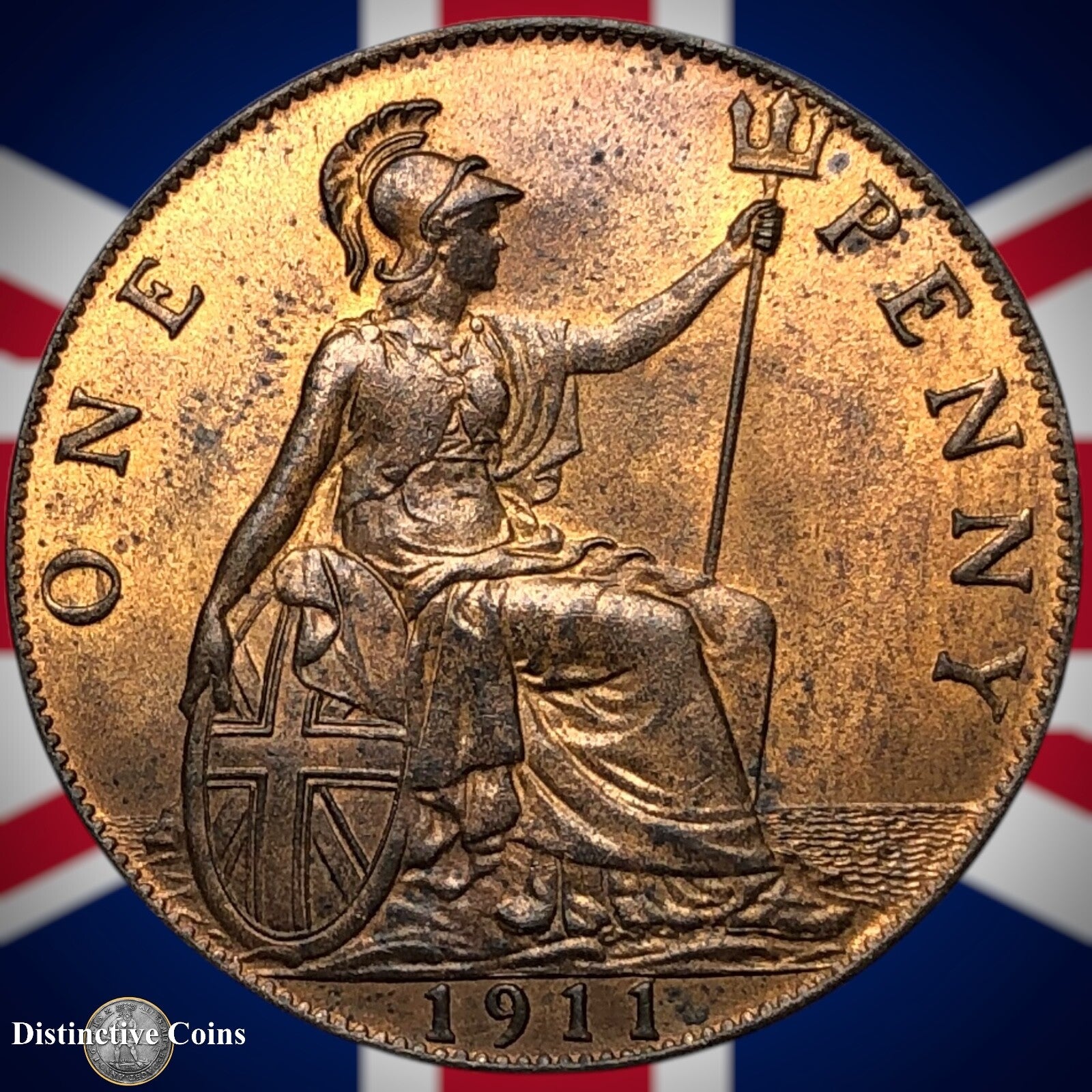 Great Britain 1911 Penny 1d GB6751