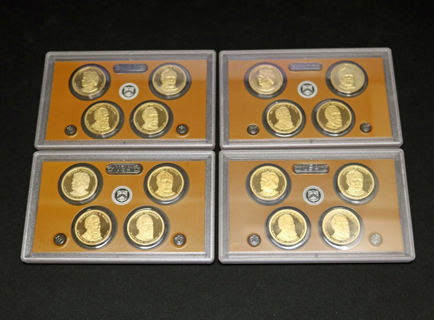 US 2011 Presidential Dollar Proof Sets Lot of 4 Sets No Box no Certs B373