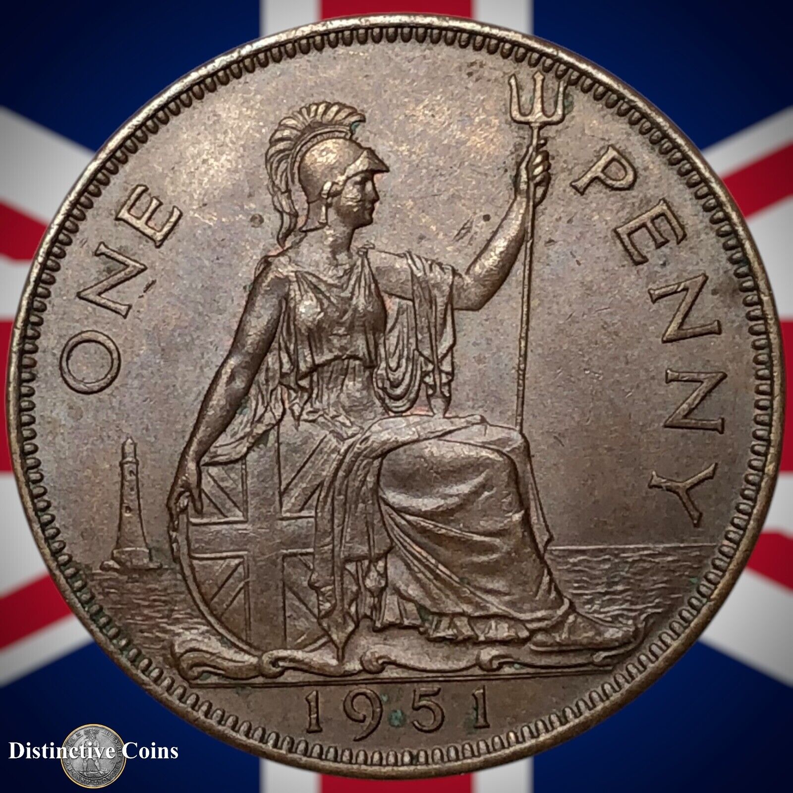 Great Britain 1951 Penny 1d GB7329