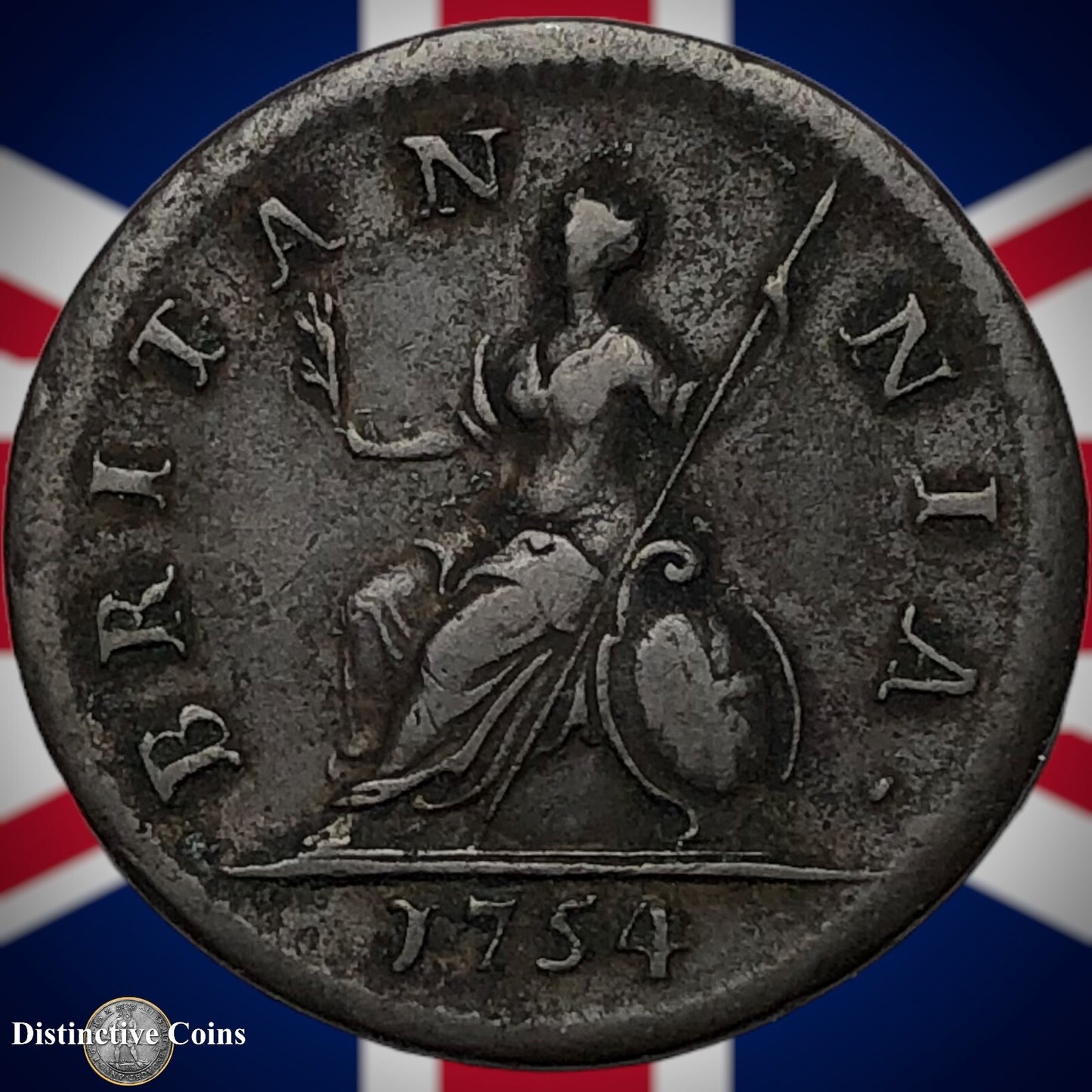 Great Britain 1754 Farthing 1/4d GB3179