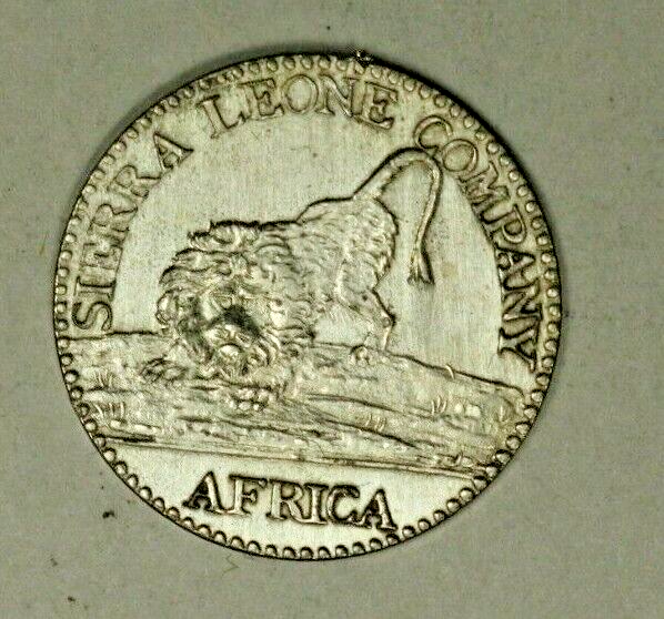 Sierra Leone Silver 10 Cents 1796 UNC old cleaning  A1882