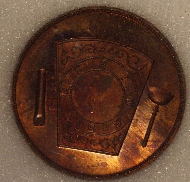 Lot Masonic Penny Tokens Illinois Certified Encapsulated