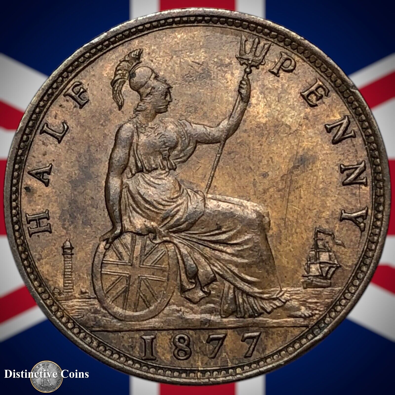 Great Britain 1877 Half Penny 1/2d GB5542