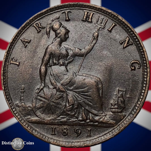 Great Britain 1891 Farthing 1/4d GB4310