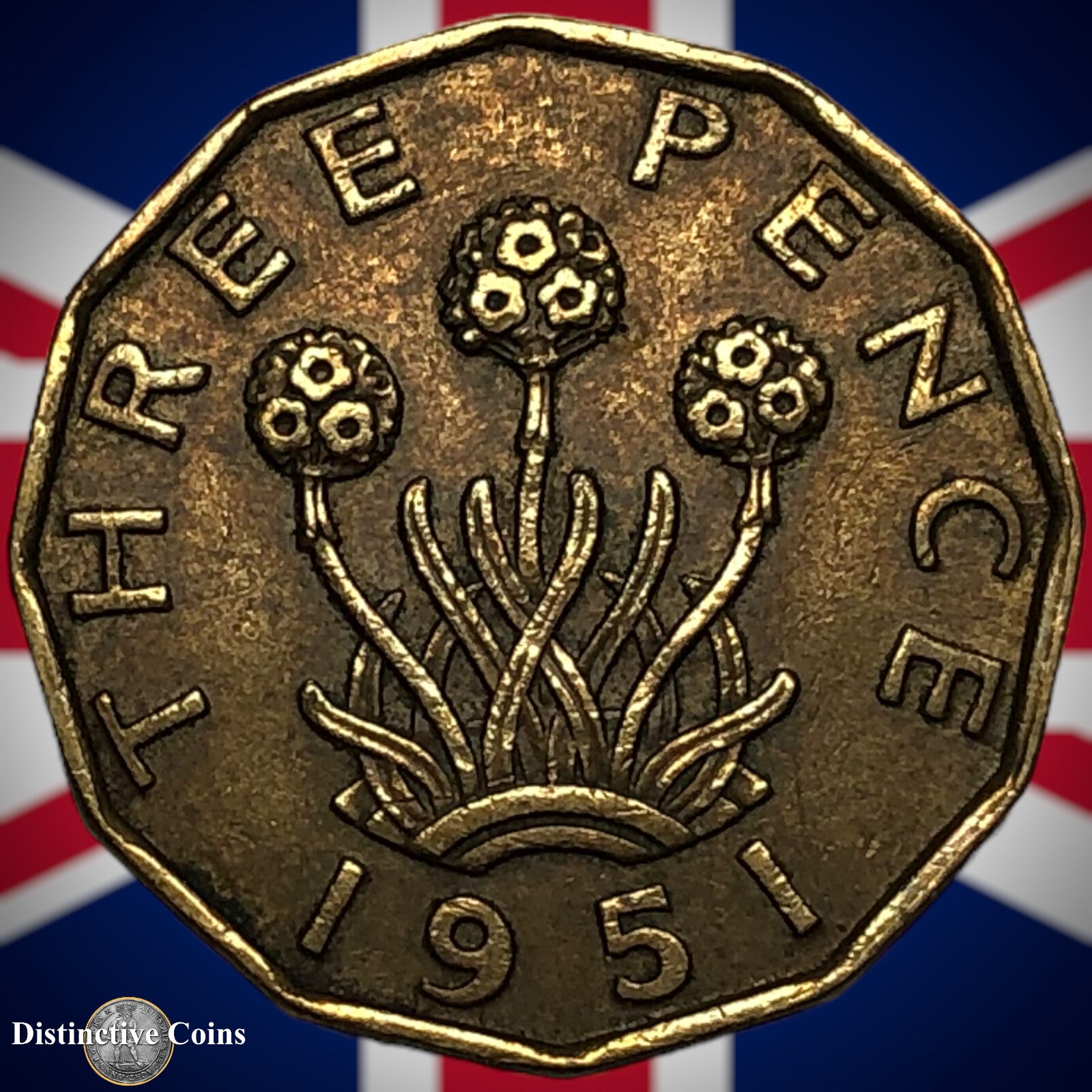 Great Britain 1951 Three Pence GB2501