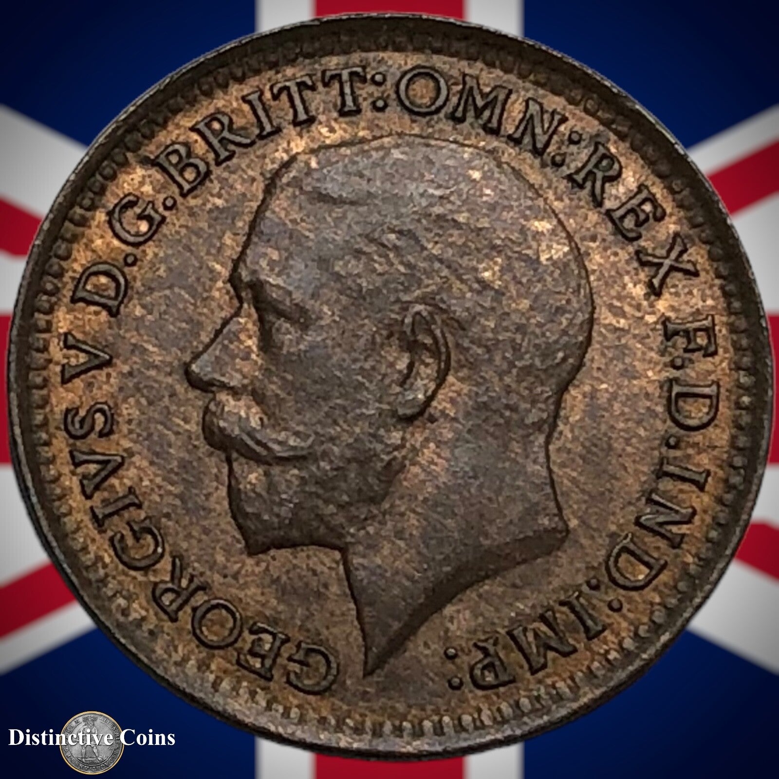 Great Britain 1913 Third Farthing 1/3 Penny GB3041