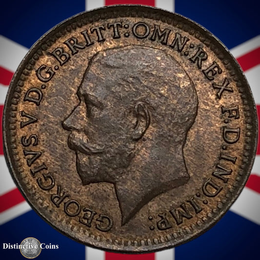 Great Britain 1913 Third Farthing 1/3 Penny GB3041