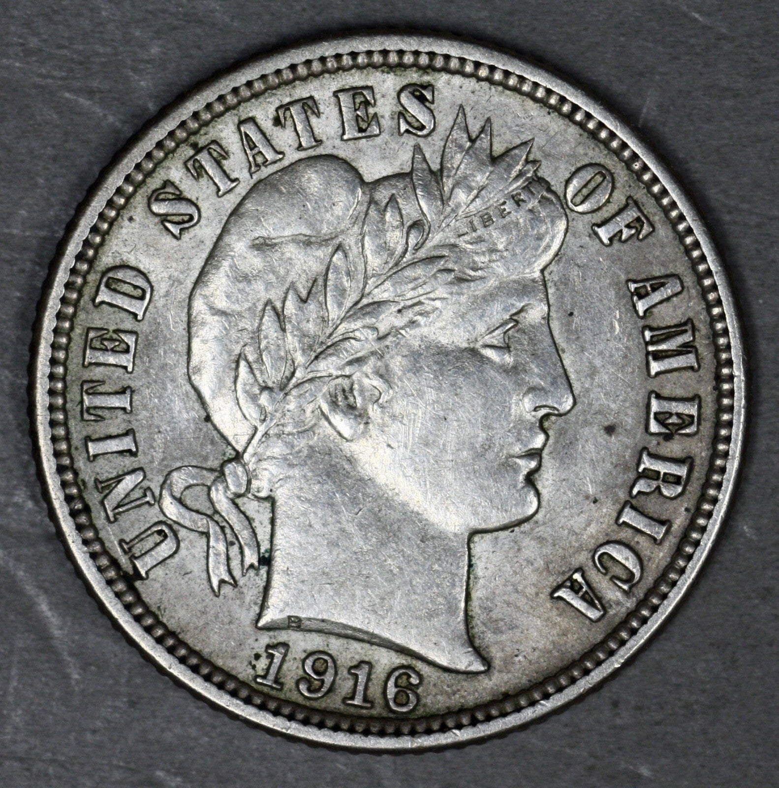US 1916 P Barber Dime  A3358
