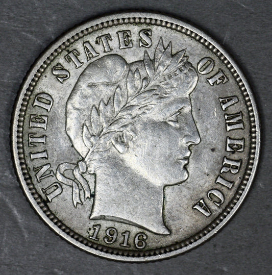 US 1916 P Barber Dime  A3358