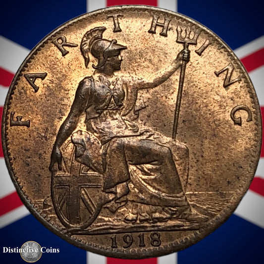 Great Britain 1918 Farthing 1/4d GB4713