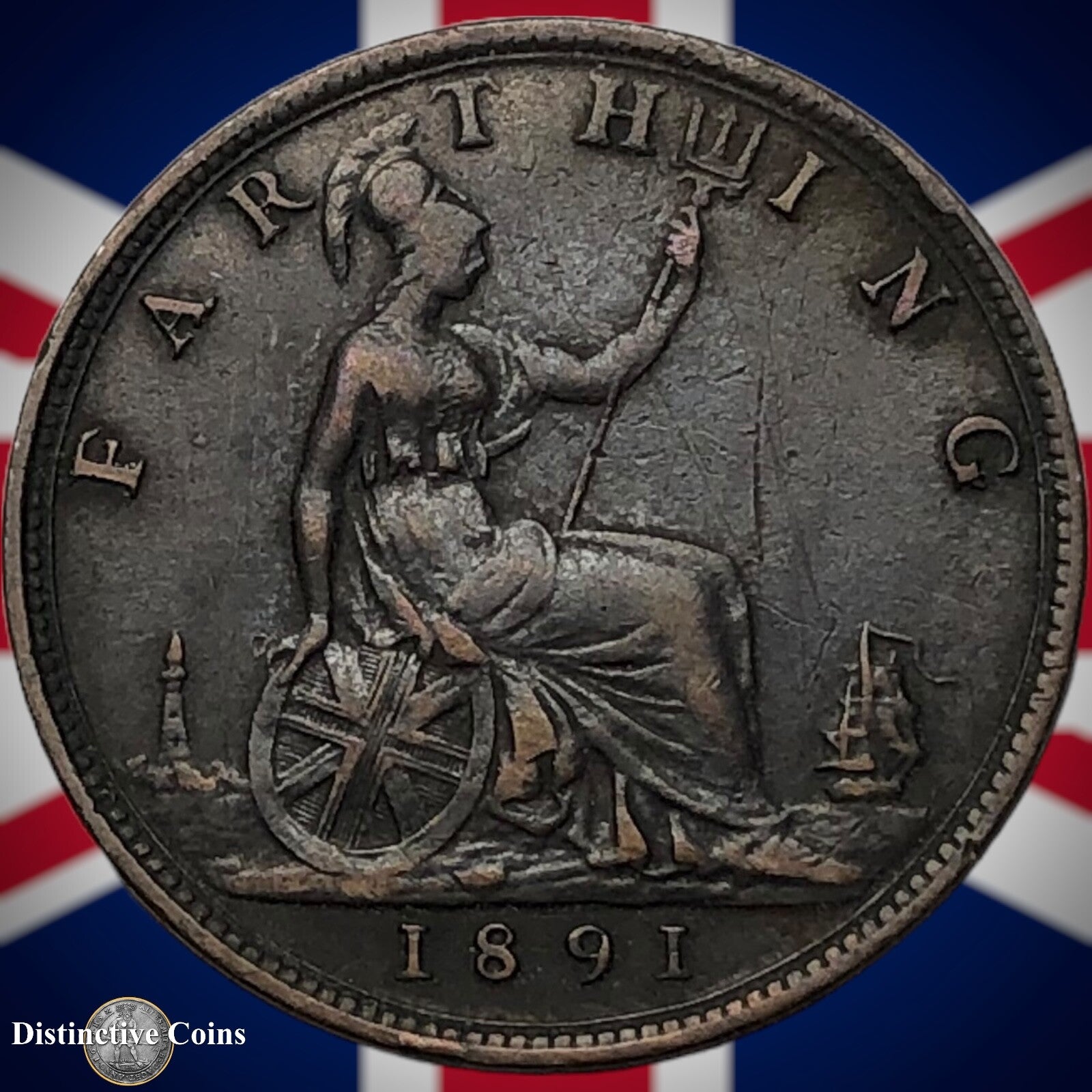 Great Britain 1891 Farthing 1/4d GB4298