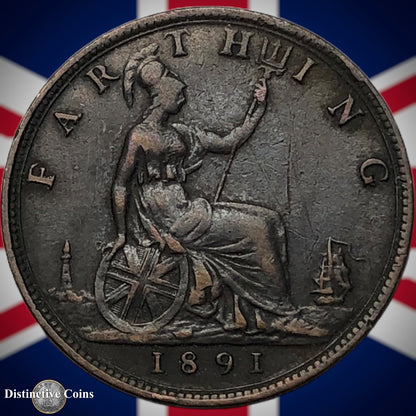 Great Britain 1891 Farthing 1/4d GB4298