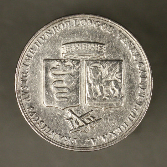 Italian State Milan 1815 Medal Francis I XF Cleaned/ Polished 