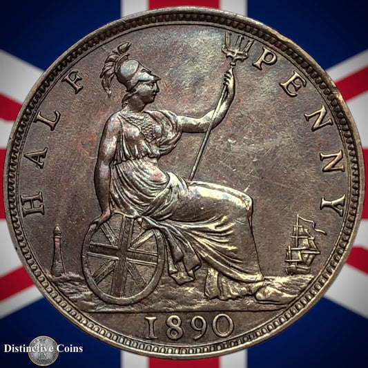 Great Britain 1890 Half Penny 1/2d GB5672