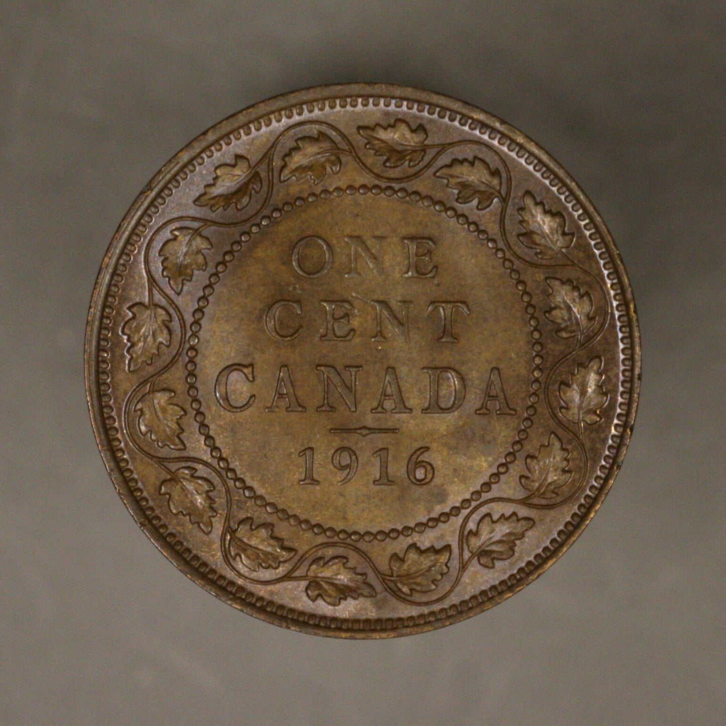 Canada 1916 Cent choice brown unc