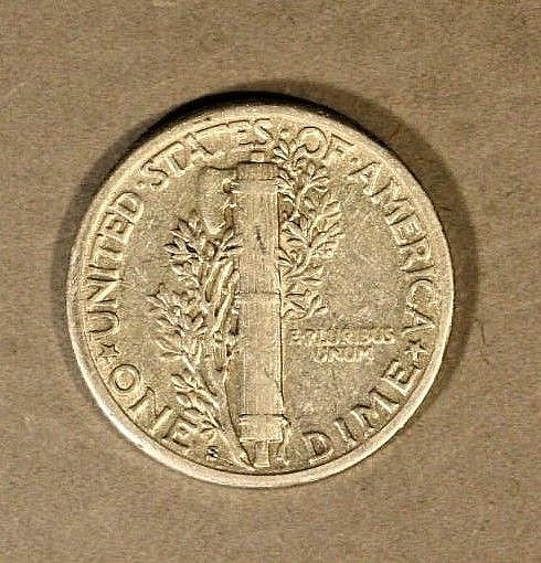 1925 S Mercury Dime Circulated Detailed    