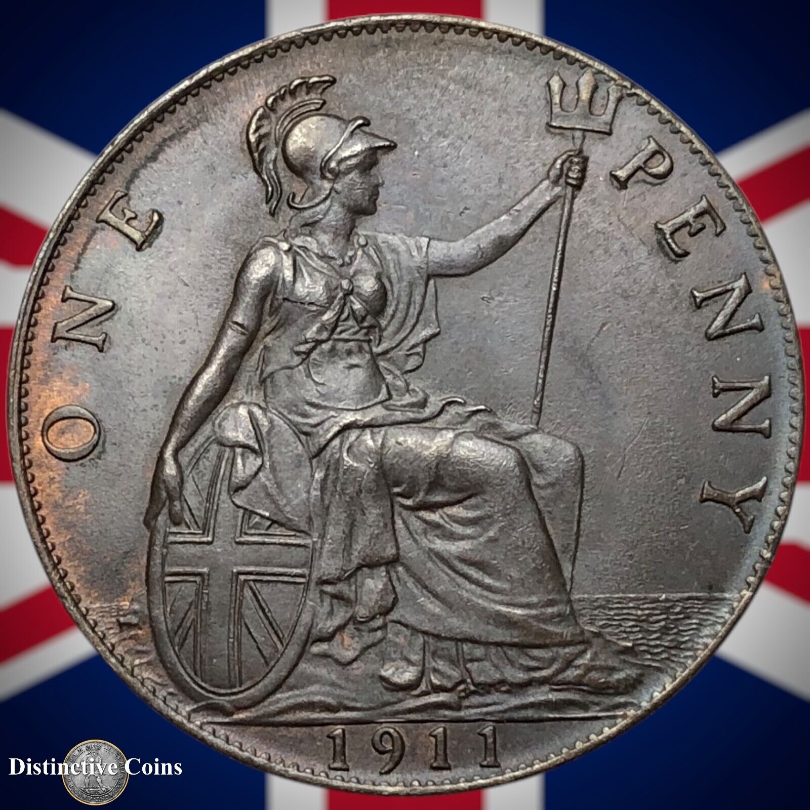 Great Britain 1911 Penny 1d GB6752