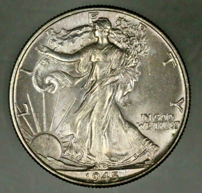 US Walking Liberty Half 1945 P   A2565