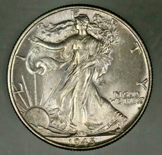 US Walking Liberty Half 1945 P   A2565