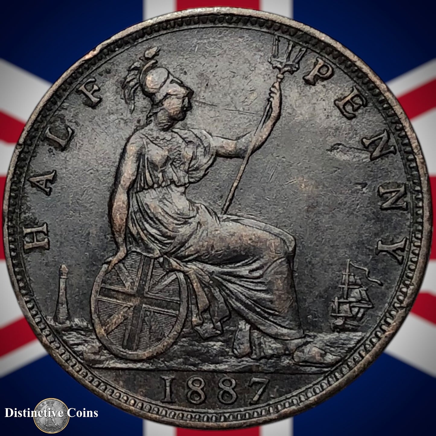 Great Britain 1887 Half Penny 1/2d GB5606