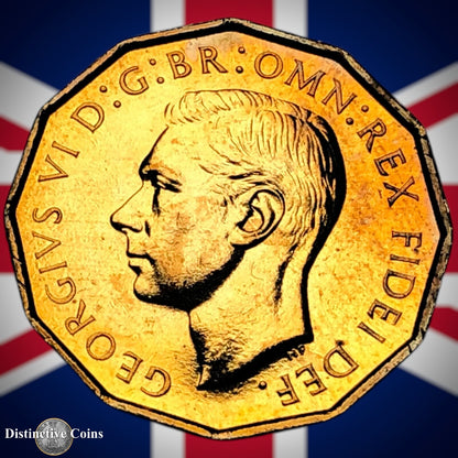 Great Britain 1950 Proof Three Pence 3d GB7373