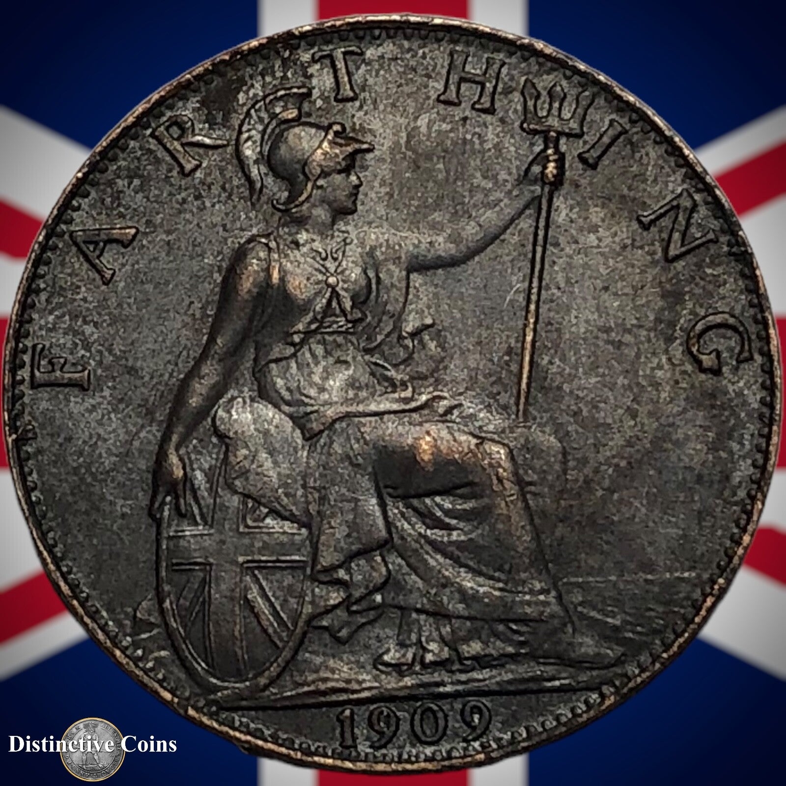 Great Britain 1909 Farthing 1/4d GB4622