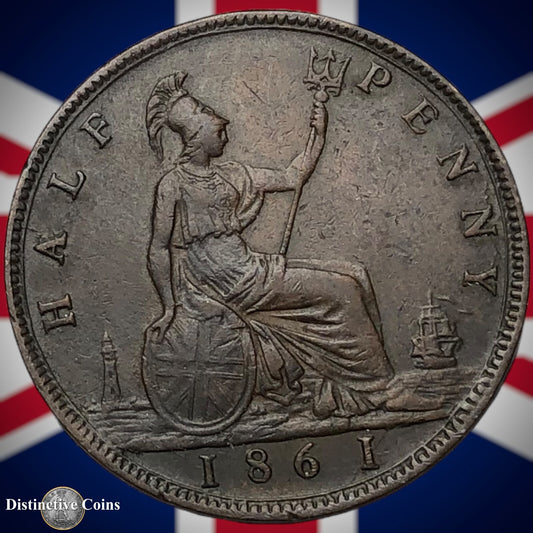 Great Britain 1861 Half Penny 1/2d GB5358