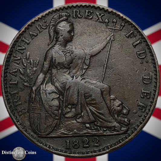Great Britain 1822 Farthing 1/4d GB3241