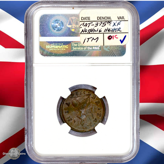 Great Britain 1739 Farthing NGC AU58BN - GBS031
