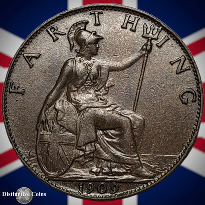 Great Britain 1909 Farthing 1/4d GB4624