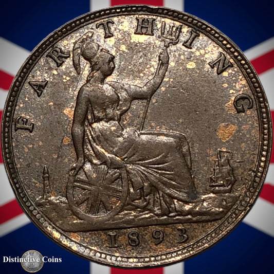 Great Britain 1893 Farthing 1/4d GB4340