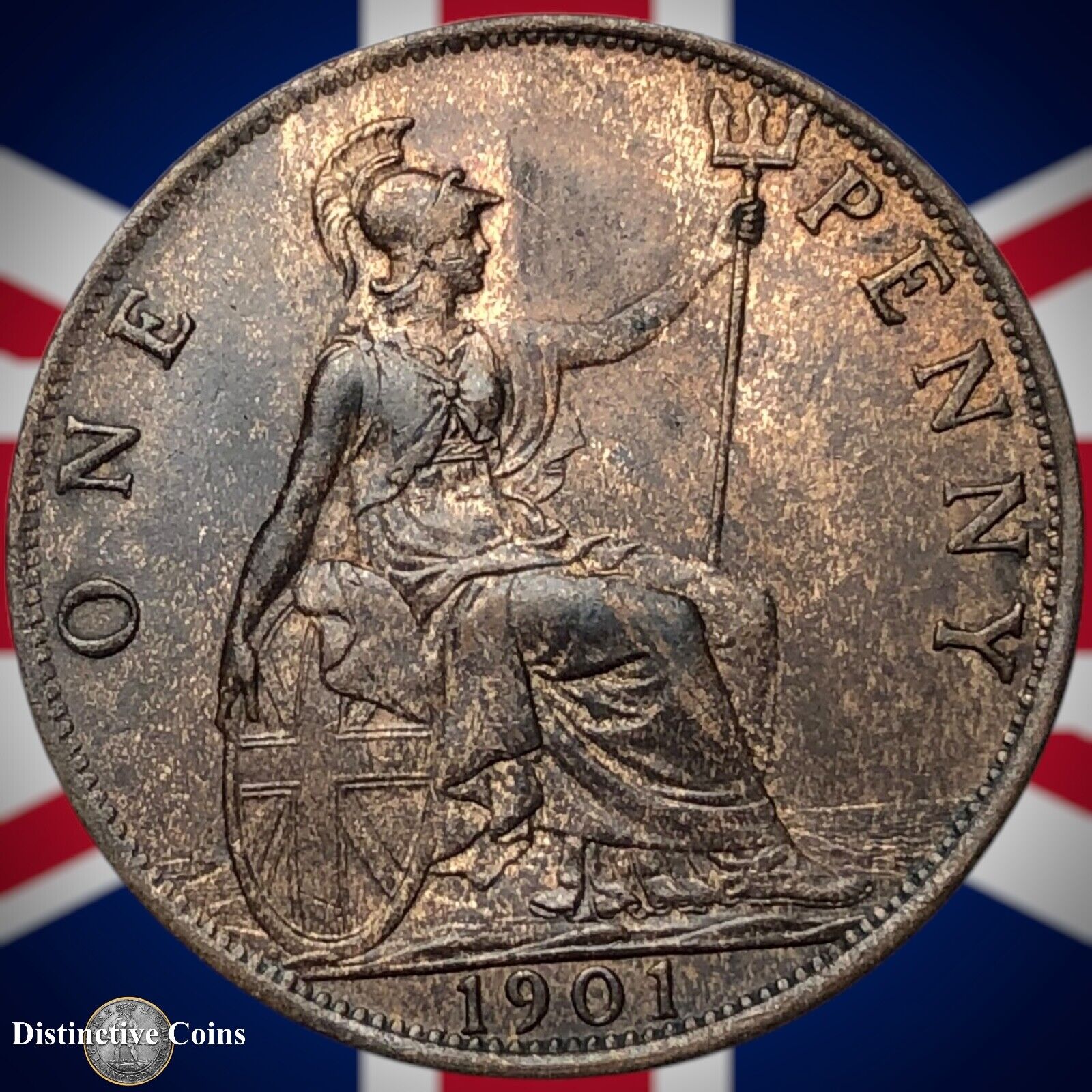 Great Britain 1901 Penny 1d GB6649