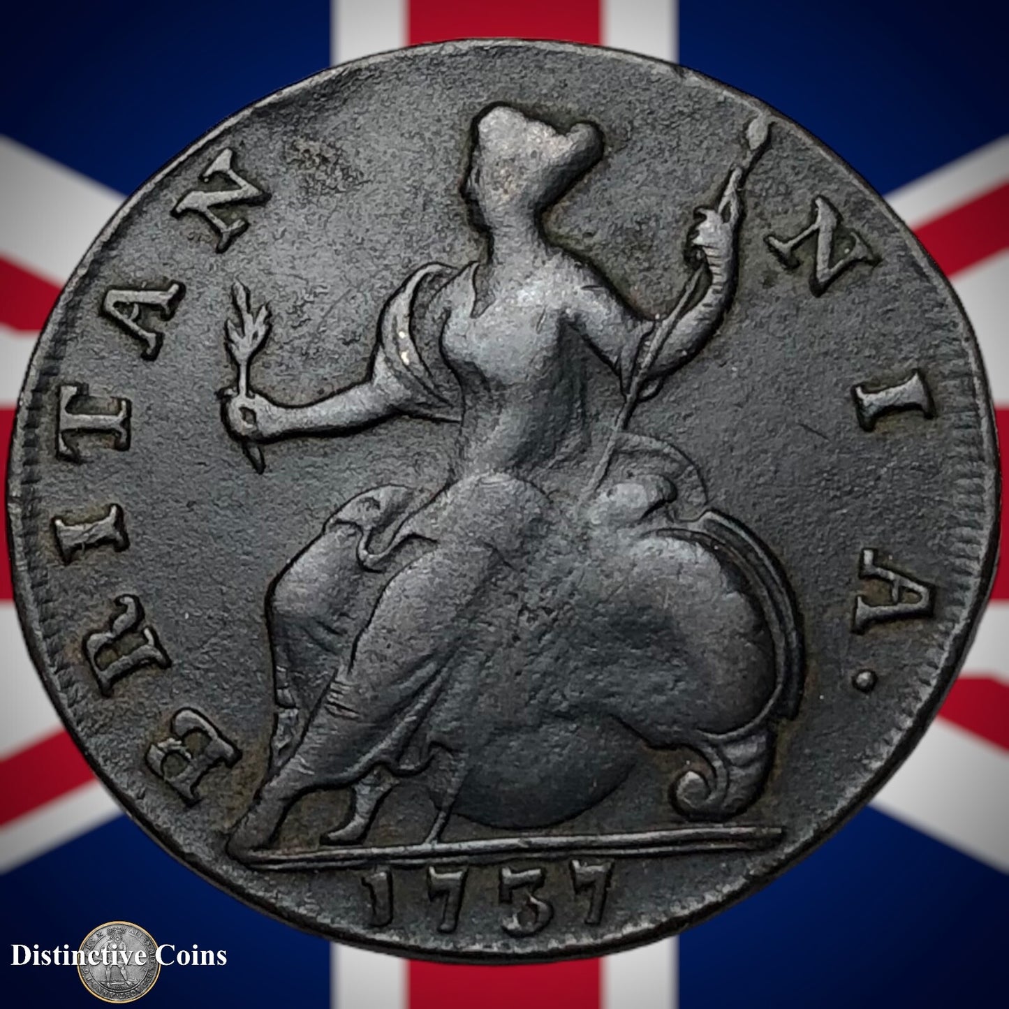 Great Britain 1737 Half Penny 1/2d GB5065