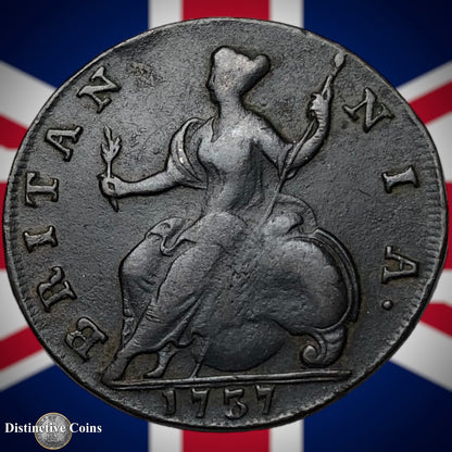 Great Britain 1737 Half Penny 1/2d GB5065