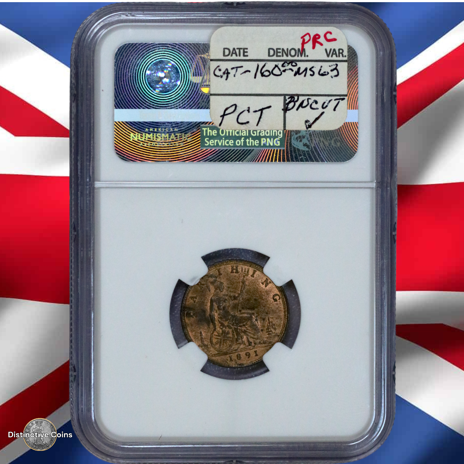 Great Britain 1891 Farthing NGC MS62RB - GBS053