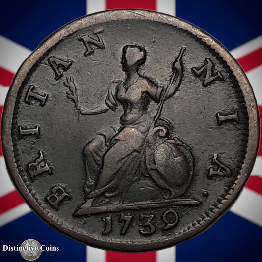 Great Britain 1739 Farthing 1/4d GB3167