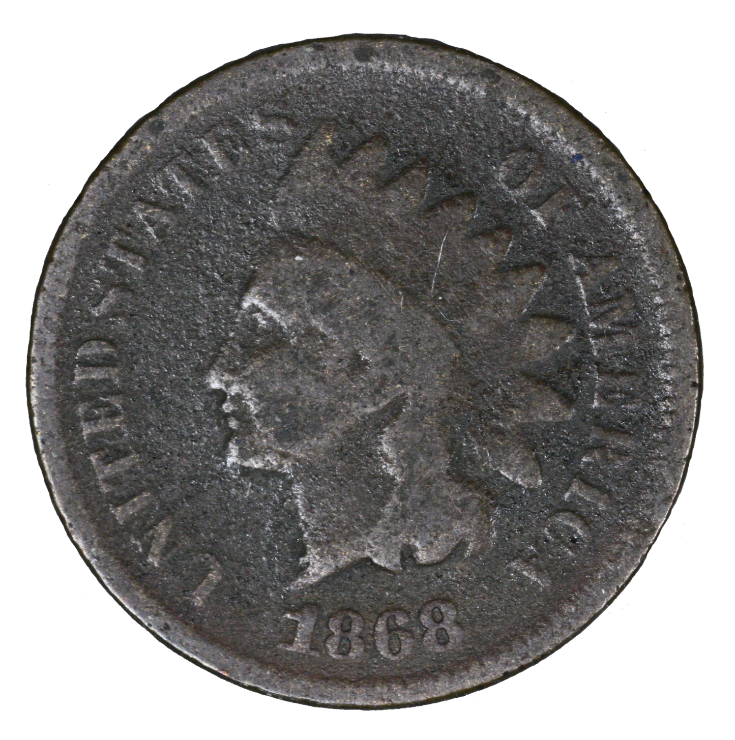 US 1868 Indian Head Penny  A3389