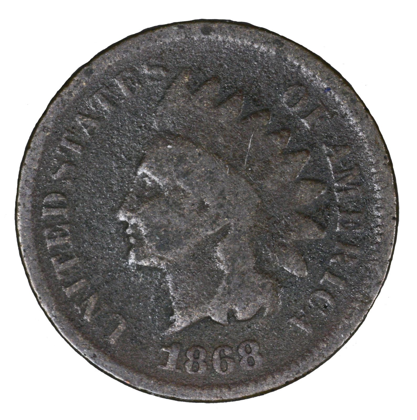 US 1868 Indian Head Penny  A3389