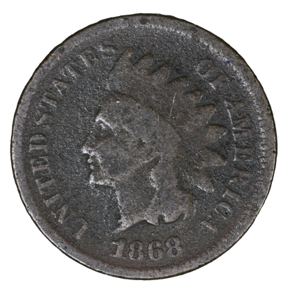 US 1868 Indian Head Penny  A3389