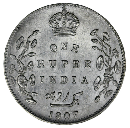 India 1907 B Rupee NNC Slab  S779