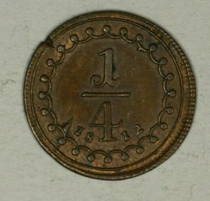 Austria Copper 1/4 Kreuzer 1812-A Nice UNC Flaw on rim  A2406