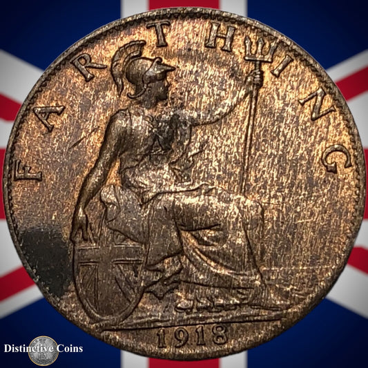 Great Britain 1918 Farthing 1/4d GB4712