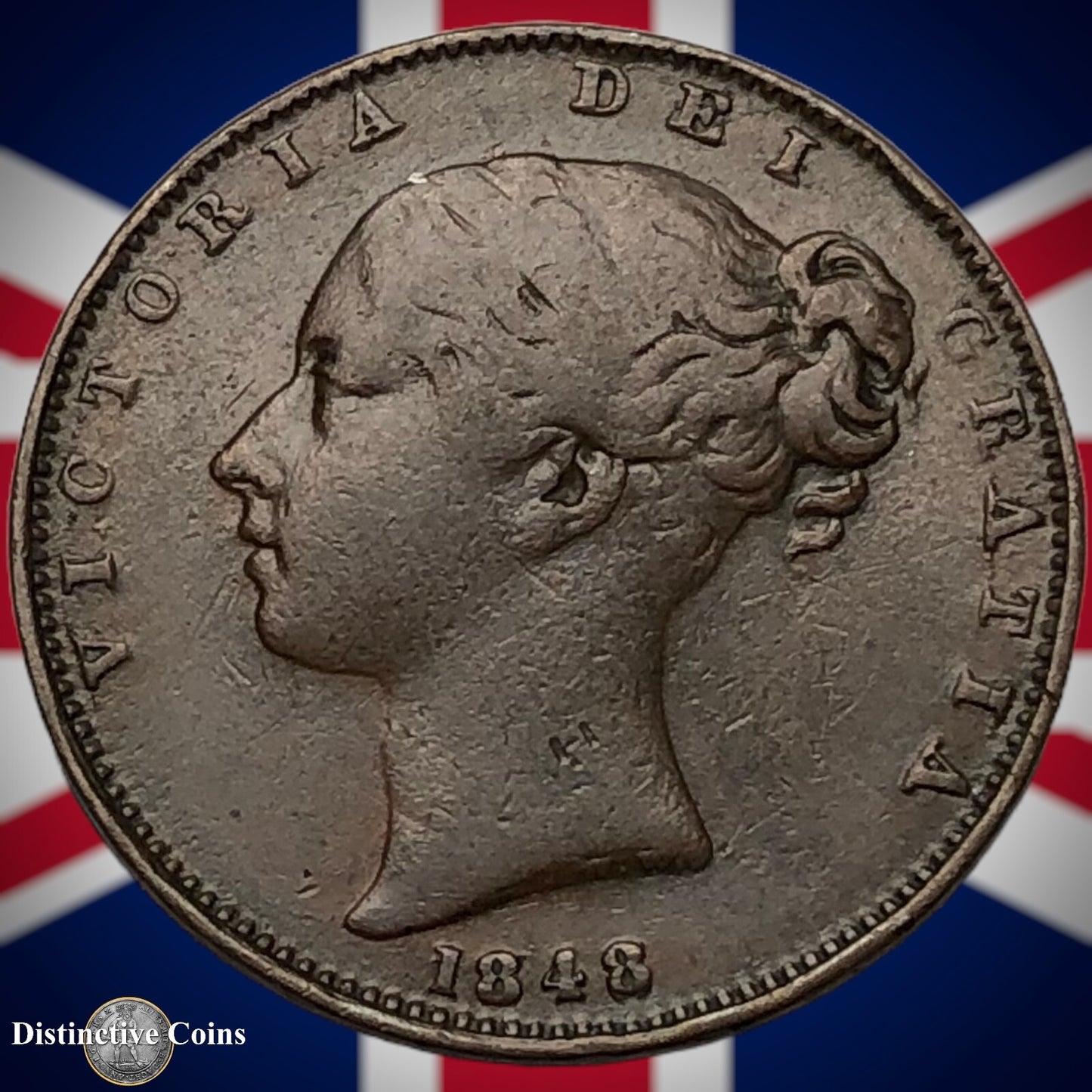 Great Britain 1848 Farthing 1/4d GB3429